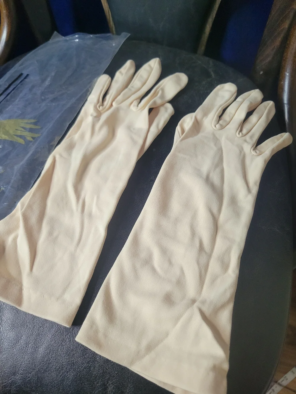Vintage Beige Formal Opera Style Ladies Gloves